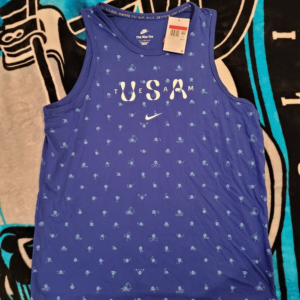 Nike Royal Blue USA Graphic Tank